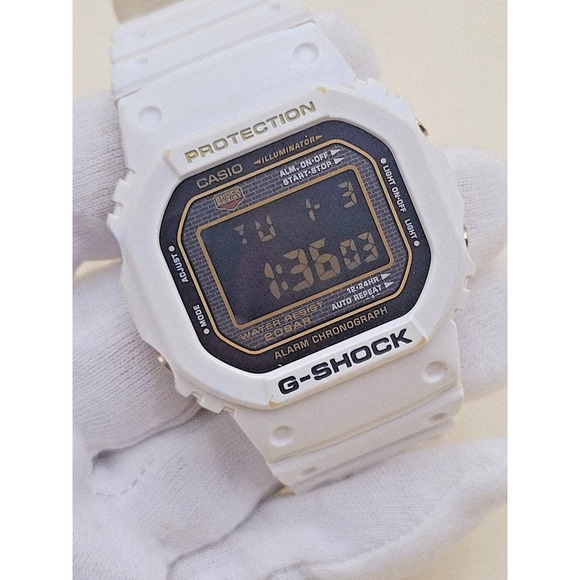 Casio G-Shock DW-5625B 25th Anniversary Mens Watch White Gold Resin Stainless main image 6